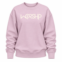 Load image into Gallery viewer, WORSHIP Cross Crewneck Sweatshirt