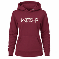 Load image into Gallery viewer, WORSHIP Cross Hoodie - Women's