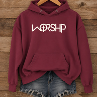 Load image into Gallery viewer, WORSHIP Cross Hoodie - Women's