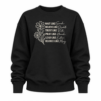 Load image into Gallery viewer, Wait Like Sarah — Women of the Bible Crewneck Sweatshirt