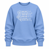 Load image into Gallery viewer, Wait Like Sarah — Women of the Bible Crewneck Sweatshirt