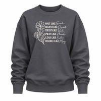 Load image into Gallery viewer, Wait Like Sarah — Women of the Bible Crewneck Sweatshirt