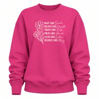 Load image into Gallery viewer, Wait Like Sarah — Women of the Bible Crewneck Sweatshirt