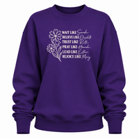 Load image into Gallery viewer, Wait Like Sarah — Women of the Bible Crewneck Sweatshirt