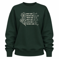 Load image into Gallery viewer, Wait Like Sarah — Women of the Bible Crewneck Sweatshirt