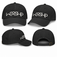 Load image into Gallery viewer, Worship Cross Hat — Embroidered Dad Hat