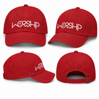 Load image into Gallery viewer, Worship Cross Hat — Embroidered Dad Hat